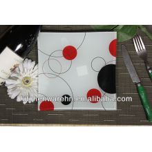haonai welcomed glass plates products,decorative glass plate for walls